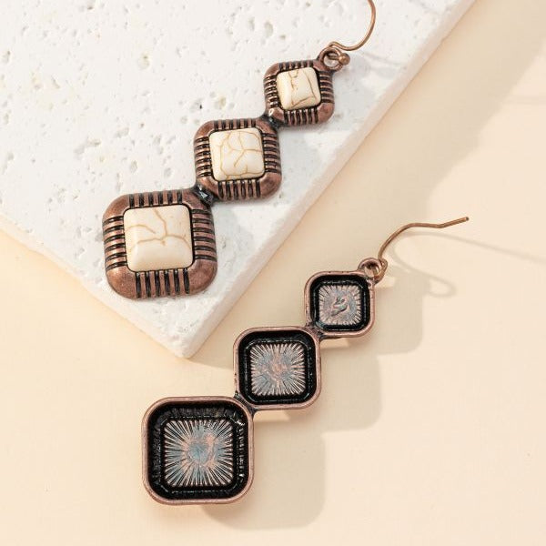 Wholesale Alloy ethnic style bohemian exaggerated earrings